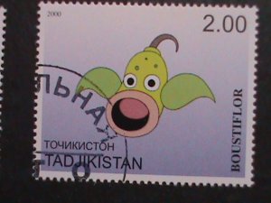 ​TAJIKISTAN -2000 LOVELY FAMPOUS POKEMON CTO FANCY POSTAL CANCEL VERY FINE