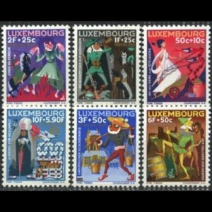 LUXEMBOURG 1965 - Scott# B246-51 Fairy Tales Set of 6 NH