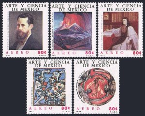 Mexico C380-C384, MNH. Mi 1338-1342. Mexican Art & Science, 1971. Mayan warriors