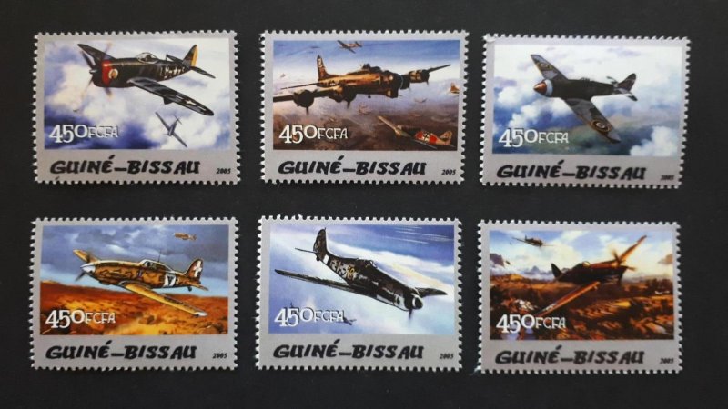 Aviation - Planes - Guinea Bissau 2005 - complete set ** MNH