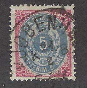 Denmark SC#27 Used F-VF Great Cancel SCV$72.50...Fill a great Spot!