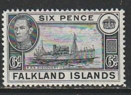 1949 Falkland Islands - Sc 102 - MH VF - 1 single - Discovery II