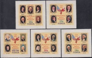 TONGA Sc # C194-8 CPL MNH - US BICENTENNIAL 1976