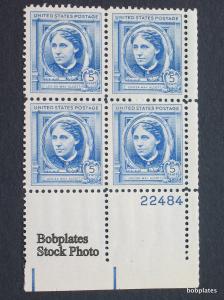 BOBPLATES US #862 Alcott Upper Right Plate Block 22483 VF NH SCV=$8.25