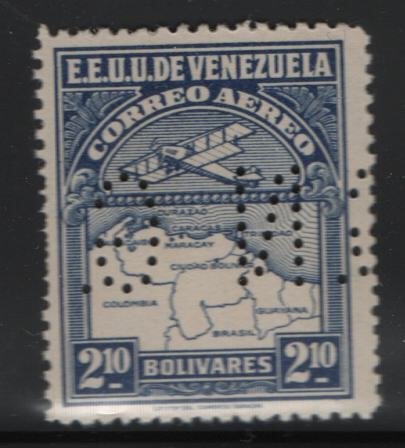 VENEZUELA, C11, GN, MNH, AIRPLANE AND MAP