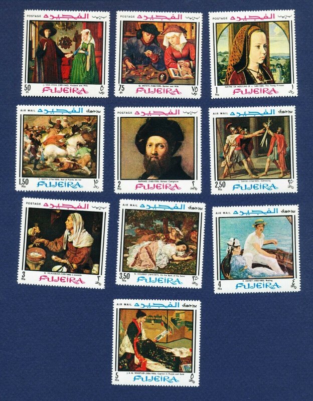 FUJEIRA - Mi 224-238  - MNH - Art, Paintings 