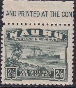 Sc# 28a 1924 - 1948 Nauru KGV 2/6 Freighter issue MLH CV $34.00 Stk #2