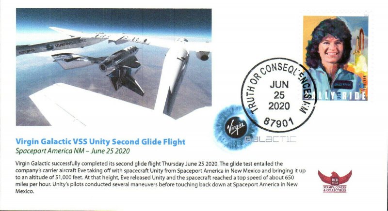 2020 Virgin Galactic SpaceShipTwo VSS Unity Second Glide Flight TOC NM 25 June