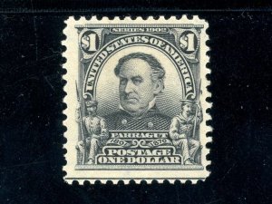 Scott 311 OG MHR FVF US 1903 $1 David SCV $600