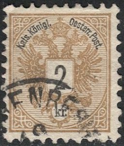 AUSTRIA 1883  Sc 41  Used 2k