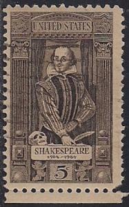 #1250 5 cent William Shakespeare used F-VF