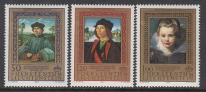 Liechtenstein 817-819 Paintings MNH VF