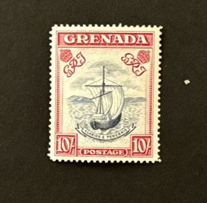 Grenada: 1947, King George VI 10/-, SG 163f, Mint Very Lightly Hinged,