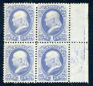 US SCOTT #145 BLOCK OF 4 MINT-F-VF-NO GUM W/ PF CERT