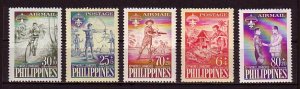 Philippines, Scott cat. B10-11, CB1-3. 10th World Scout Jamboree. LH ^