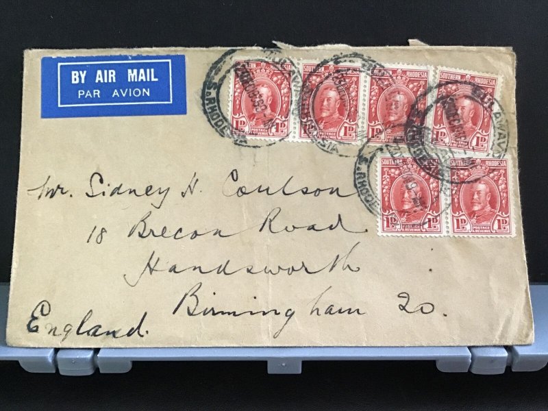 Southern Rhodesia 1936 Multi Stamp  Air Mail  stamps cover R31288