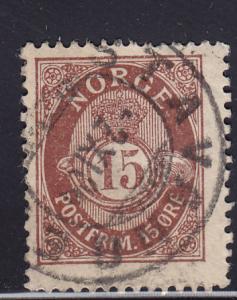 Norway 52 Post Horn and Crown 1908