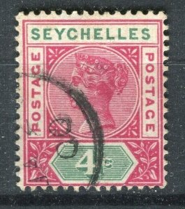 SEYCHELLES; 1890-92 early classic QV issue fine used 4c. value