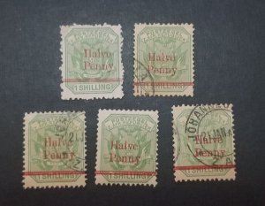 SOUTH AFRICA Halve Penny Overprint Used Stamp Lot T5975