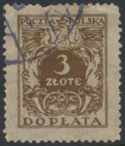Poland  Sc#  J81 Postage due   poor Used   see details  / scans 
