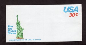UC53 USA, unused aerogramme folded