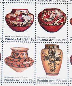 1977 sheet Pueblo Art Sc# 1706-09