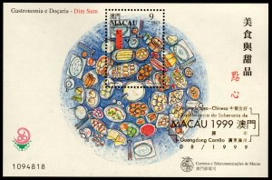 Macau - Mint Souvenir Sheet Scott #1002a Overprinted (Local Foods)