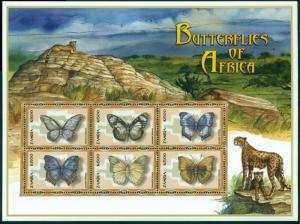 Zambia Scott #865-866 MNH Butterflies of Africa Fauna CV$12+