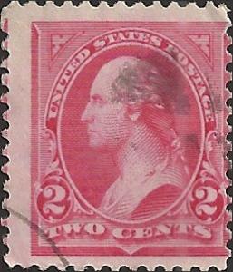 # 266 CARMINE USED GEORGE WASHINGTON Cat $5.50