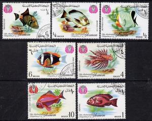 Yemen - Royalist 1967 Fish \'Postage\' perf set of 7 cto ...