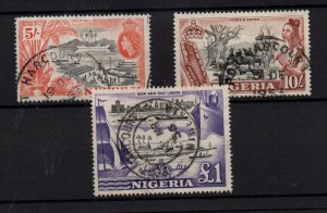 Nigeria 1953 5/- 10/- & £1 SG78-80 fine used WS36678