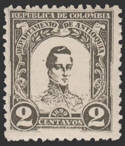 COLOMBIA - ANTIOQUIA 1899. SCOTT # 119.  UNUSED.