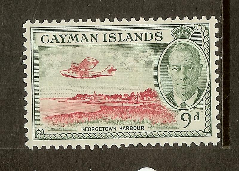 Cayman Islands, Scott #130, 9p King George VI, MLH