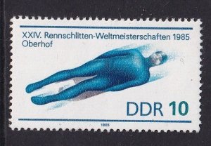 German Democratic Republic DDR  #2455 used 1985 luge championships