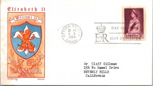 Canada 1964 FDC - Elizabeth II - Ottawa Ont - 5c Stamp - J3894