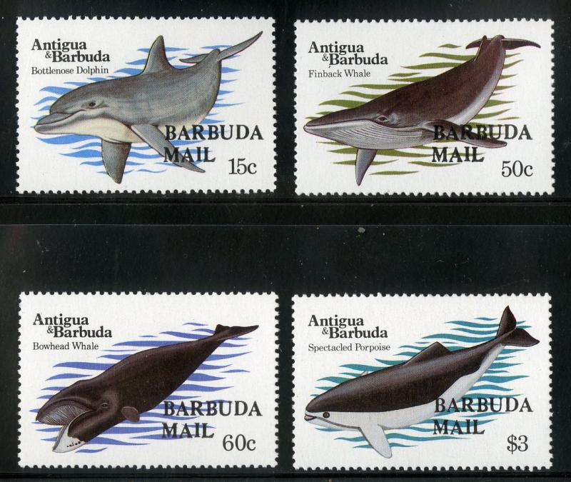 ANTIGUA & BARBUDA 582-585 MNH SCV $36.50 BIN $18.25 MARINE LIFE