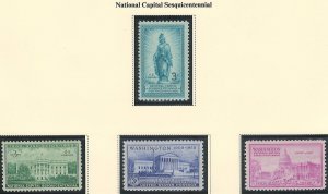 Scott: 989-992 United States - National Capital Sesquicentennial - MNH