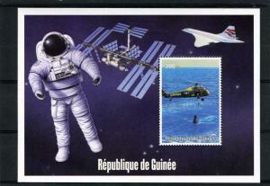 Guinea 2000 SPACE Exploration Helicopter recovery Mercury s/s Perforated mnh.vf