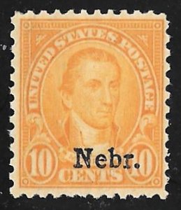 679 10 cents Monroe, Orange Yellow Nebr. Stamp mint OG NH F-VF
