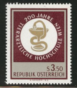 Austria Scott 810 MNH** 1968 Veterinary College stamp