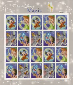 US 4192-4195 4195a Disney Magic 41c sheet (20 stamps) MNH 2007