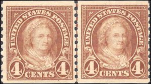 601 Mint,OG,NH... Line Pair... SCV $27.50