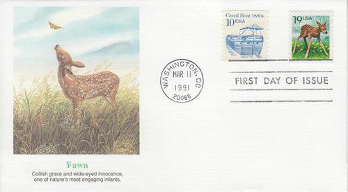 1991 Deer Fawn (Scott 2479) Fleetwood FDC