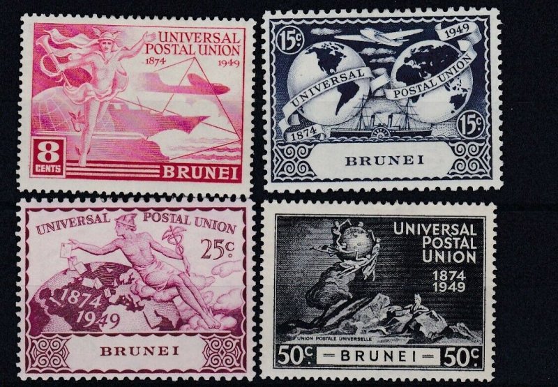 BRUNEI   1949  UPU SET OF 4  MH 