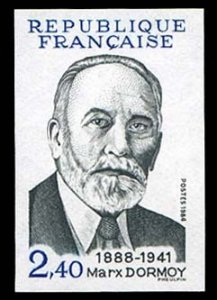 France, 1950-Present #1942 (YT 2336) Cat€12.50, 1984 Marx Dormoy, imperf. s...