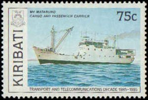 Kiribati #528-529, Complete Set(2), 1989, Ships, Never Hinged