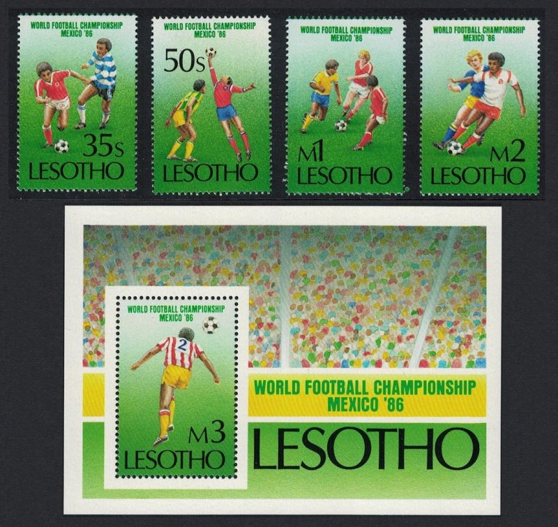 Lesotho World Cup Football Championship 4v+MS 1986 MNH SG#686-MS690