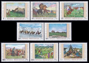 MONGOLIA SC#542-549 Paintings From National Museum ULAN BATOR (1969) MNH