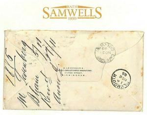 GB AFRICA MAIL SG.189 Cover 1885 2d Lilac *Birmingham Hampton St* Duplex MS2611