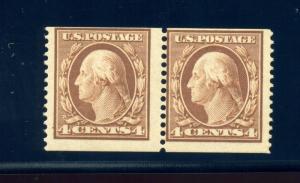 354 Washington Mint NH Coil Pair of 2 Stamps with PSE Cert (Stock 354-40)
